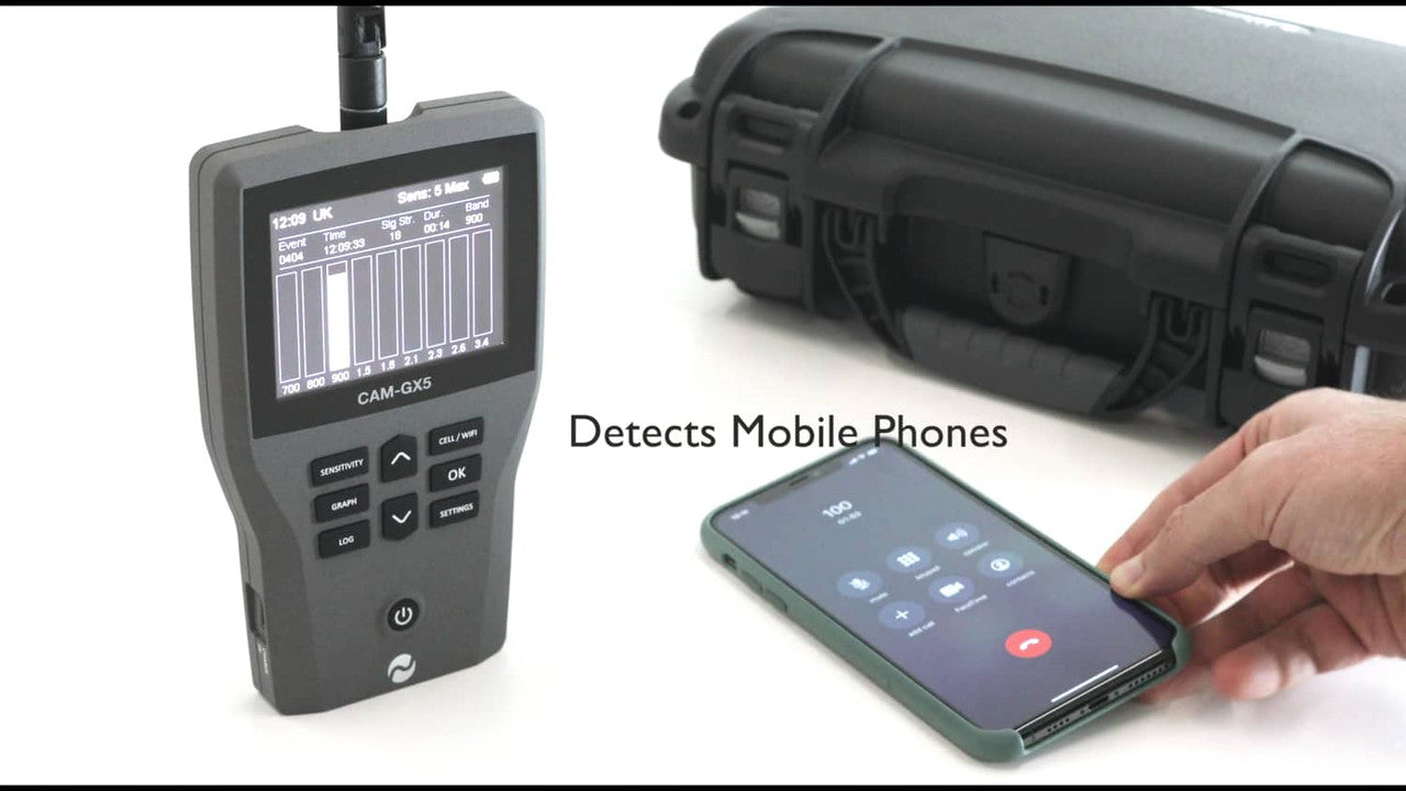 CAM-GX5 5G Ready Mobile Phone & Tracker Detector with 2.4 & 5GHz WiFi & Bluetooth Detection and Worldwide Coverage