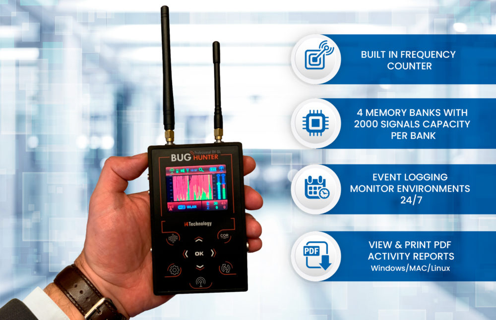 Bug Hunter Professional TSCM Sweeper w/ Live Activity Monitor