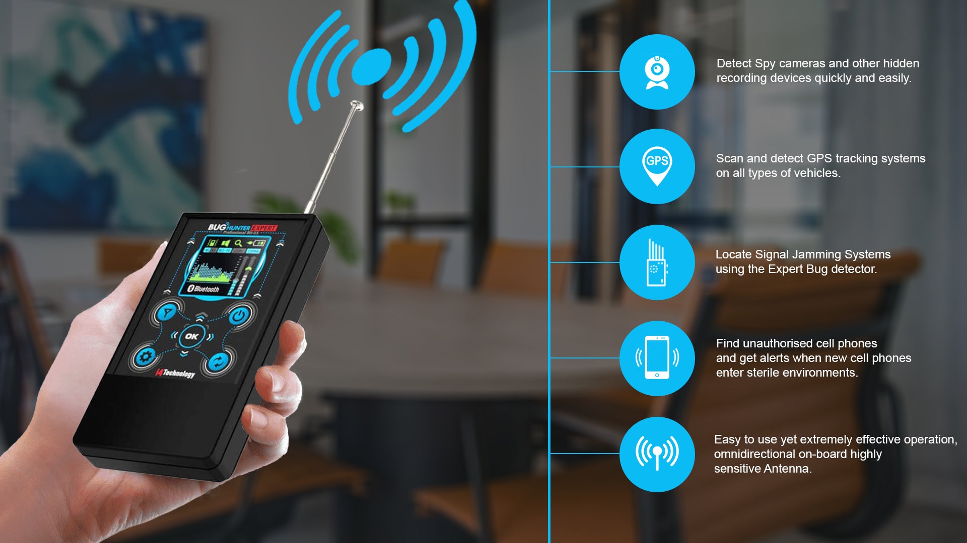 Expert TSCM Live Scanning Frequency Bug Hunter Detector