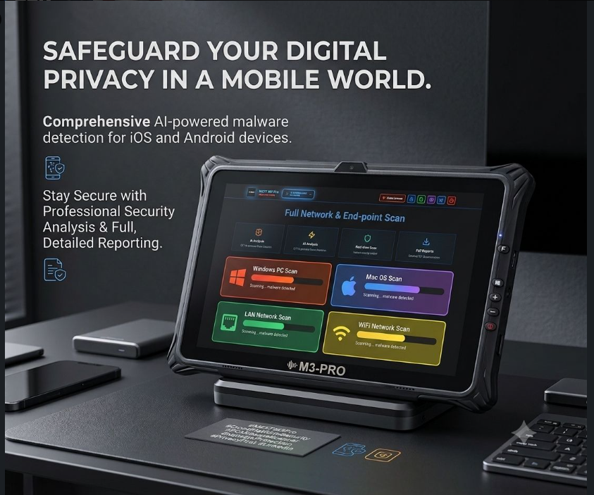 MEFF M3-PRO Professional Malware & Spyware Scanner for iOS & Android - AI Forensic Detection