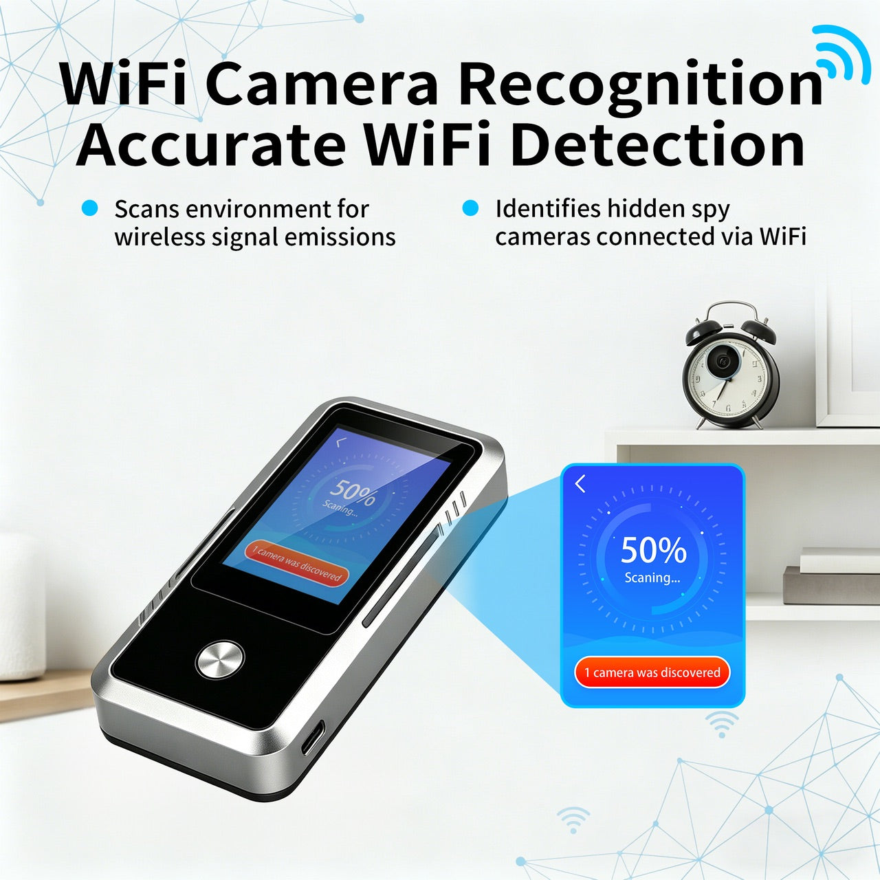 SpyFinder® Sentinel PRO AI Premium Pinhole Hidden Camera Detector