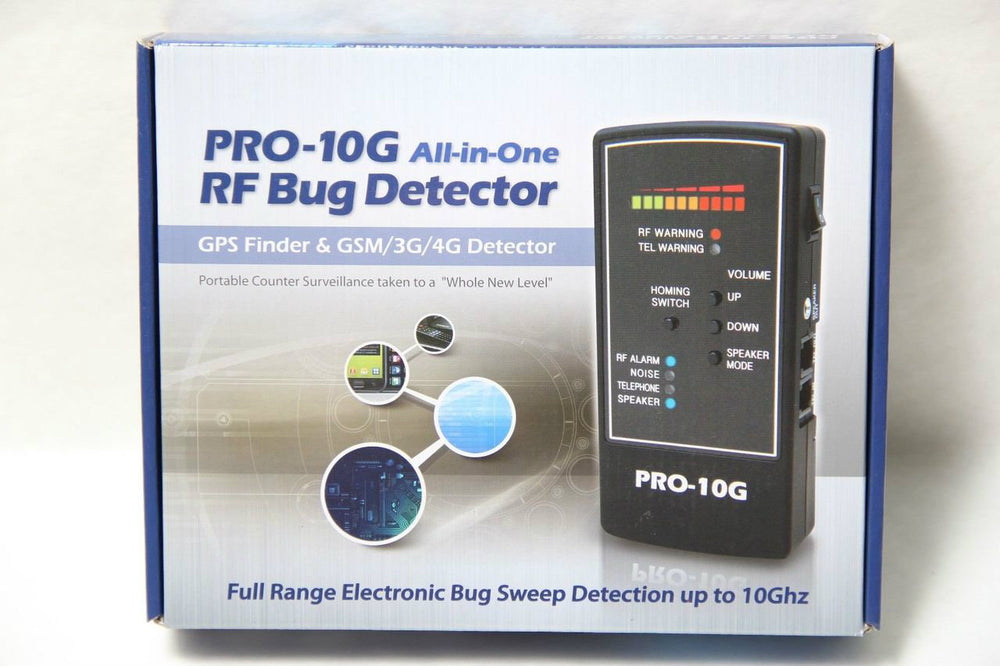 Spy Matrix®  PRO-10G GPS Bug Sweep, Portable Wire Tap, 3G/4G/5G Cell Phone Spying & Wireless Camera Finder