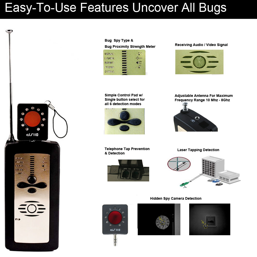 Spy Matrix® Pro Sweep All-in-One Ultimate Bug Detector