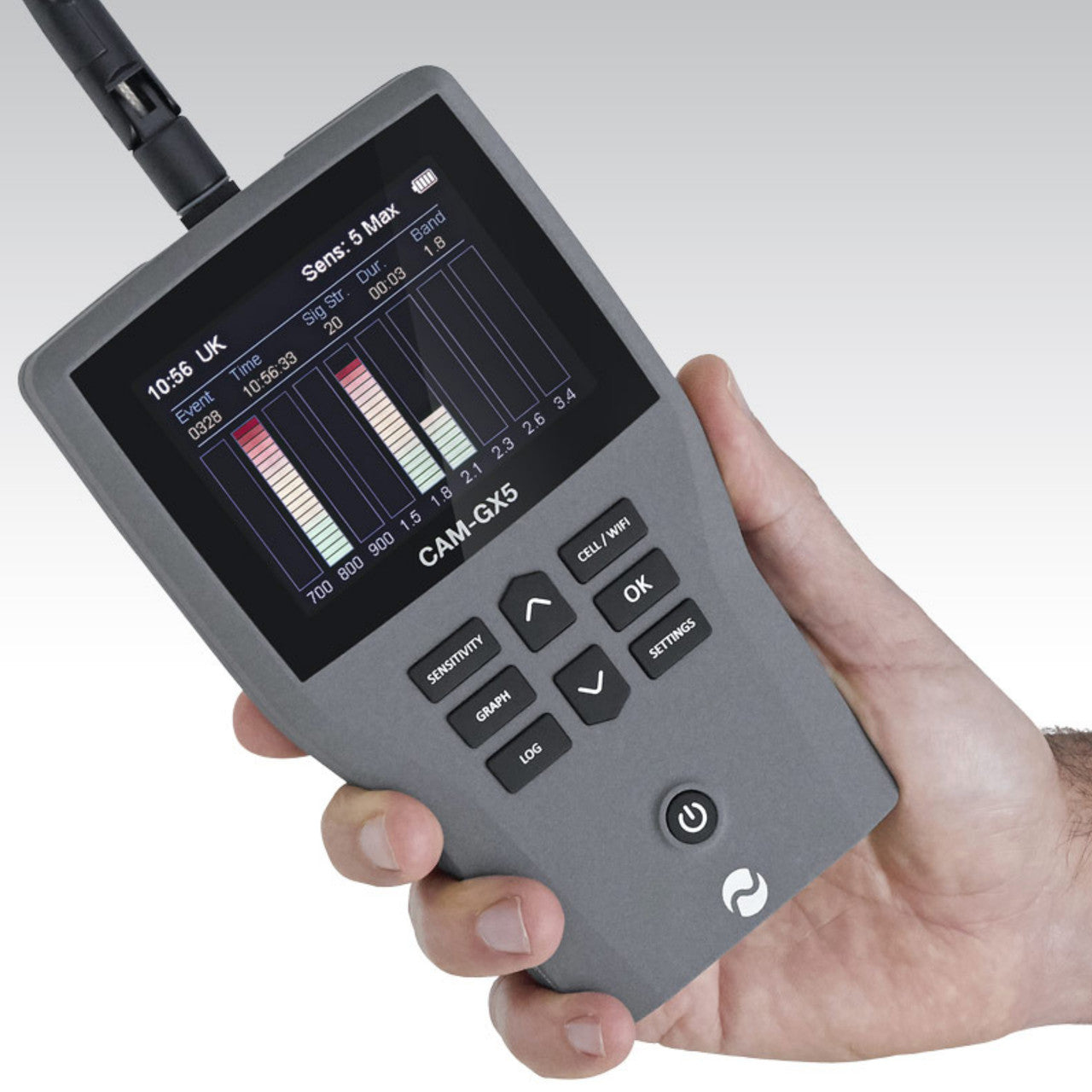 CAM-GX5 5G Ready Mobile Phone & Tracker Detector with 2.4 & 5GHz WiFi & Bluetooth Detection and Worldwide Coverage