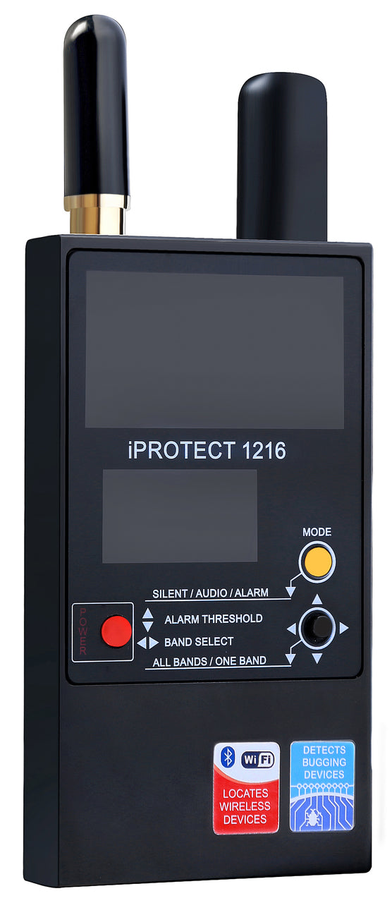 iProtect 1216 3-Band RF Detector 50MHz To 12 GHZ w/ Graphical Frequency Display