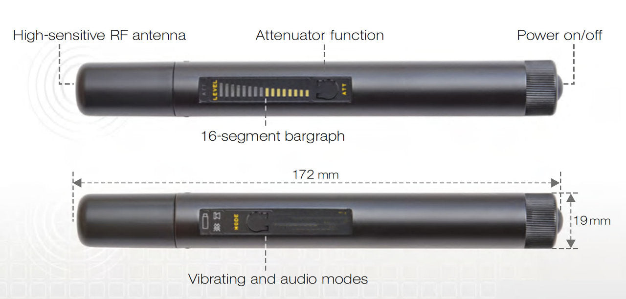 Spy Matrix® Mini Wireless 50MHz-8GHz RF Signal Detector Wand